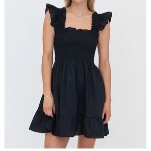 Hill House Home The Elizabeth Nap Dress - Black Crepe Size XSWrinkle Resistant B